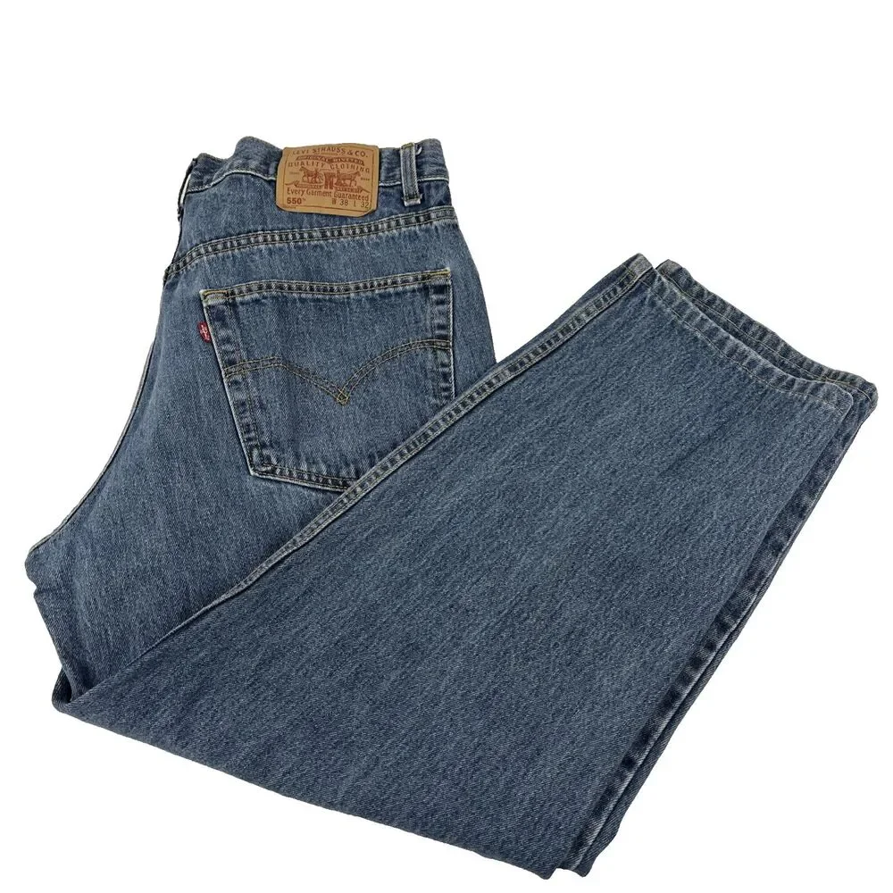Vintage Y2K Levi’s 550 Relaxed Fit Denim Jeans Size 38x32 Made In‎ Canada